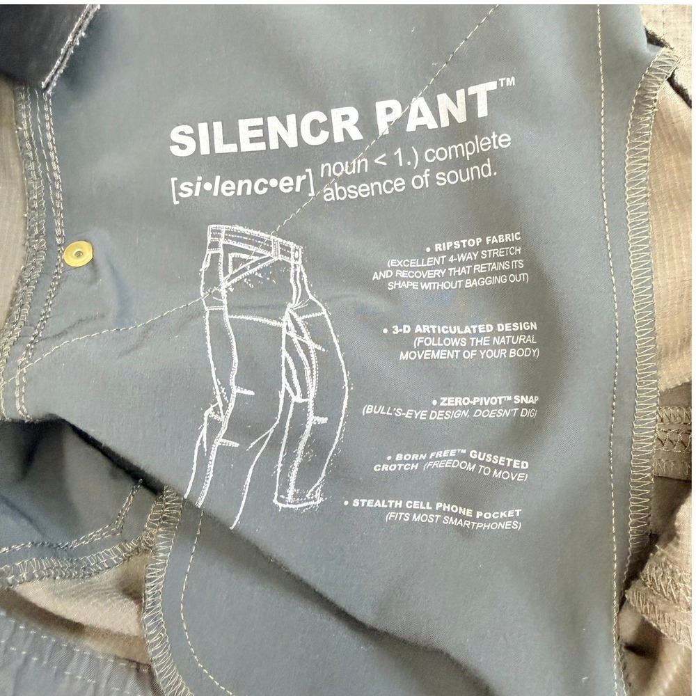 Kuhl Silencr Pants Mens 32x30 Brown Ripstop Lightweight Outdoor Hiking Utility - Picture 5 of 11